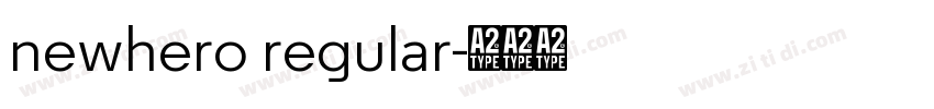newhero regular字体转换